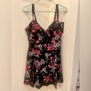 TORRID Wireless Strappy Lace Up Swim Dress